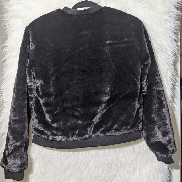 NWT Faux Fur Black Bomber - Picture 2 of 11